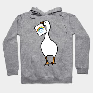 Goose with Stolen Essential Worker Rainbow Card Hoodie